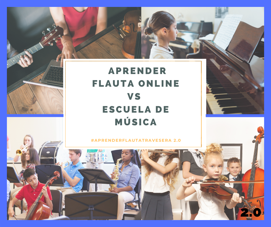 Aprender flauta online vs Escuela de música